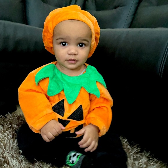 Costumes Baby Boy Girl Kid Little One Orange Black Green Pumpkin